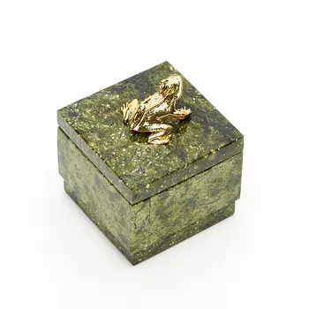 Шкатулка змеевик 5,5х5,5х6,5 см