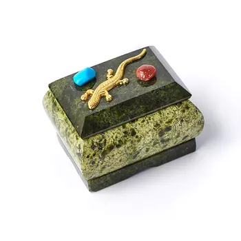 Шкатулка змеевик 6,5х5х5 см