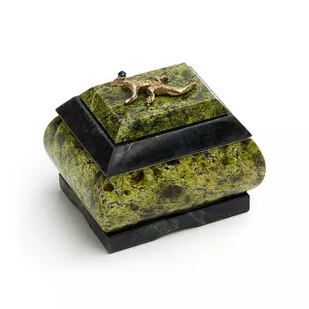 Шкатулка змеевик 7х5,5х6,5 см