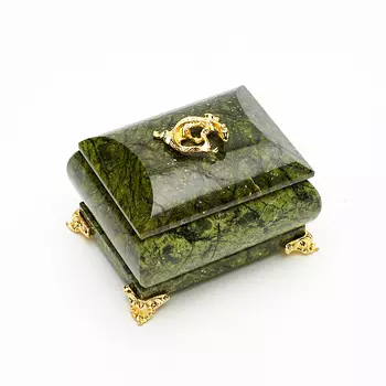 Шкатулка змеевик 7,5х6,5х6 см