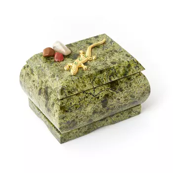 Шкатулка змеевик 8х6,5х5,5 см