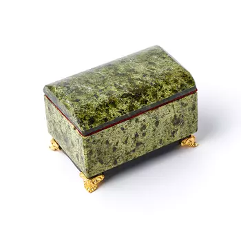 Шкатулка змеевик 9х6,5х6,5 см