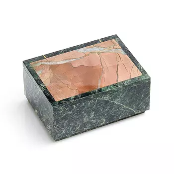 Шкатулка змеевик, яшма уральская 10х7х5 см