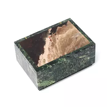 Шкатулка змеевик, яшма уральская 10х7х5 см