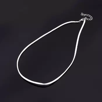 Шнурок (белый) замшевый 45 см (+4 см) (иск. кожа)