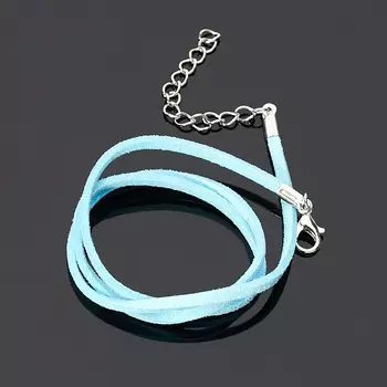 Шнурок (бирюзовый) 45 см (+4 см) (иск. кожа)