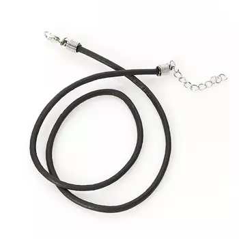 Шнурок (коричневый) 46 см (+4 см) (иск. кожа)