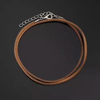 Шнурок (коричневый) 47 см (+4 см) (кожа иск.)