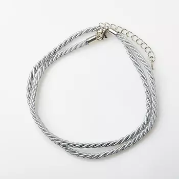 Шнурок (текстиль) (серый) 50 см (+5 см)