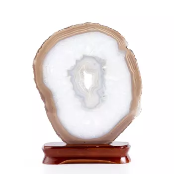 Срез агат серый (на подставке) XXL 0,7х19,2х23,8 см