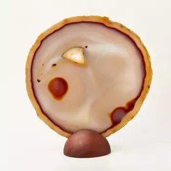 Срез агат серый XL (16-20 см) (на подставке)