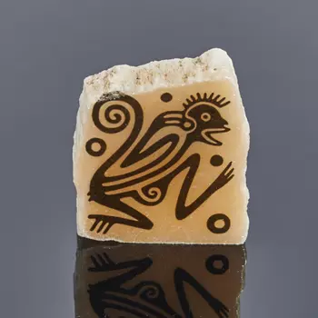 Срез с изображением селенит 3х4 см