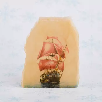 Срез с изображением селенит 4-5 см