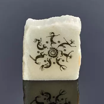 Срез с изображением селенит 4-5 см