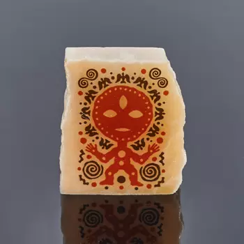 Срез с изображением селенит 4-5 см