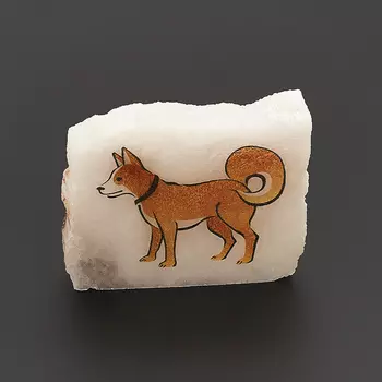 Срез с изображением селенит 4,5х5,5 см