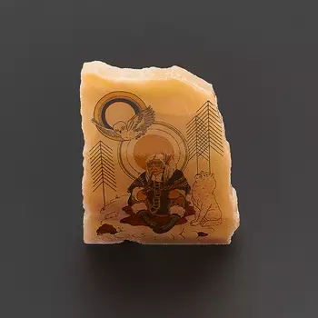 Срез с изображением селенит 4,5х5 см