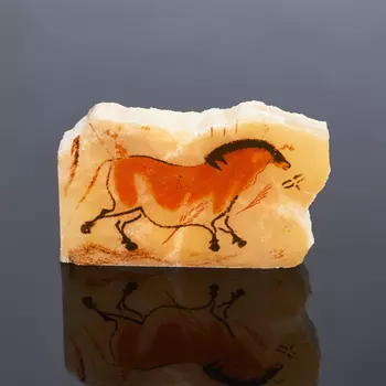 Срез с изображением селенит 4х6 см