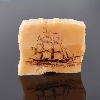 Срез с изображением селенит 4,5-5,5 см