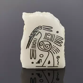 Срез с изображением селенит 5 см