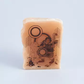 Срез с изображением селенит 5х5,5 см