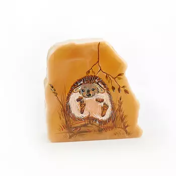 Срез с изображением селенит 9х9 см