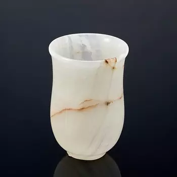 Посуда оникс мраморный (стакан) 6,5х9 см
