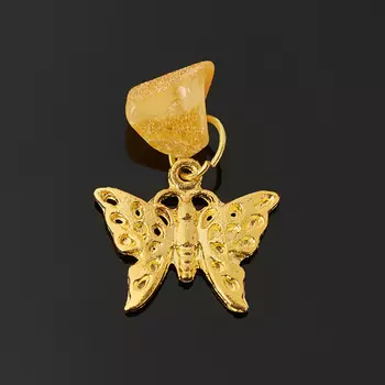 Талисман янтарь (бабочка) 2 см