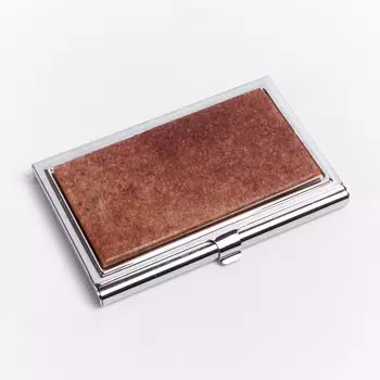 Визитница авантюрин красный 6х9,5 см