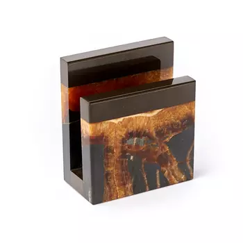 Визитница микс сидерит, симбирцит 6,5х3,5х7,5 см