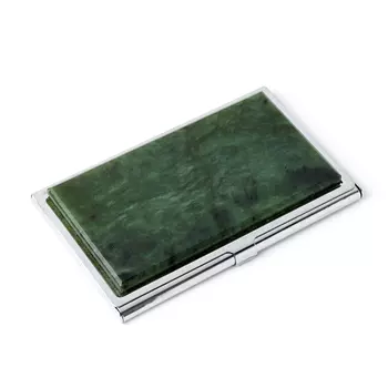 Визитница нефрит зеленый 5,5х9 см