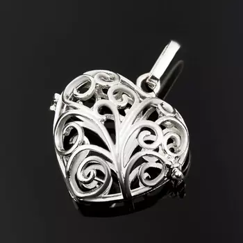 Заготовка для кулона сердце (биж. сплав) 4 см