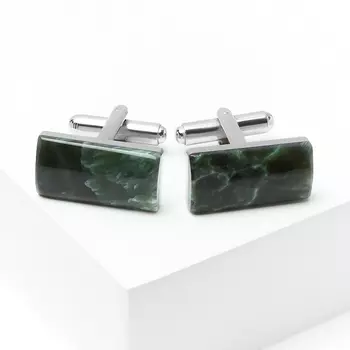 Запонки клинохлор (серафинит) (биж. сплав)