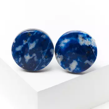 Запонки лазурит (биж. сплав)