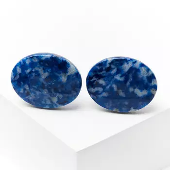 Запонки лазурит (биж. сплав)