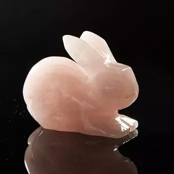 Кролик розовый кварц 5 см