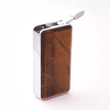 Зажигалка тигровый глаз (биж. сплав) 3х6,5 см