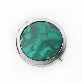 Зеркало малахит 7 см