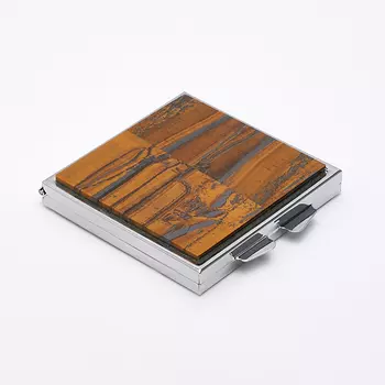 Зеркало тигровый глаз 6х6 см