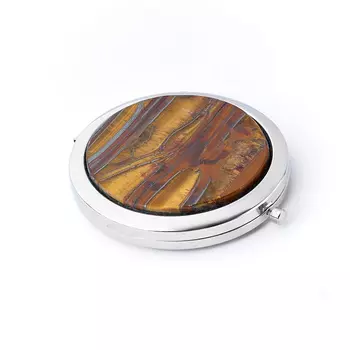 Зеркало тигровый глаз 7,5 см