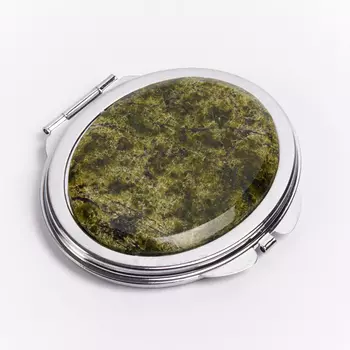 Зеркало змеевик 6,5х7 см