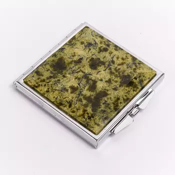 Зеркало змеевик 6х6 см