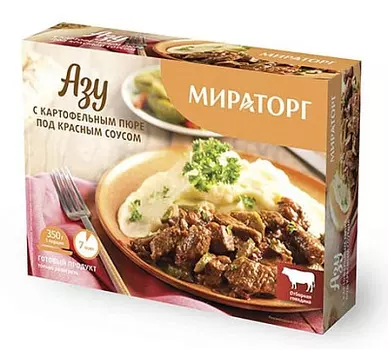 Азу с картофельным пюре под красным соусом