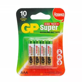 Батарейка алкалиновая 24 АAA 4 шт GP BATTERIES