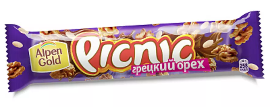 Батончик шоколадный с грецким орехом Picnic