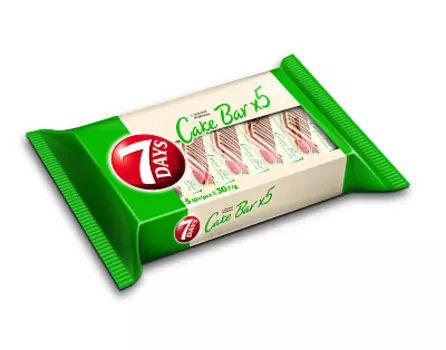 Бисквиты Кейк бар клубника 7Days