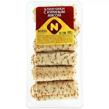 Блинчики с куриным мясом Останкино