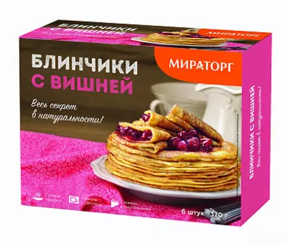 Блинчики с вишней Мираторг