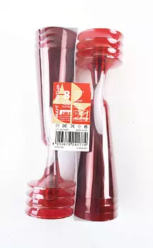 Бокалы пластиковые красные 130 мл 8шт SMART