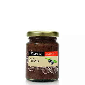 Брускетта с черными оливками Sapuri